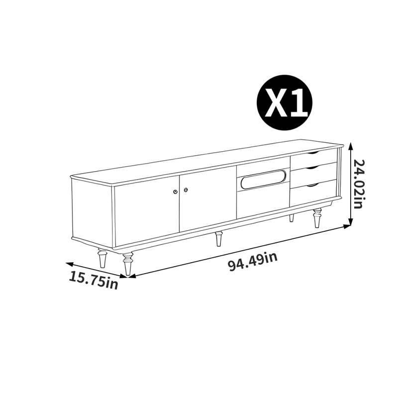 Meuble télé américain, 94.49"
