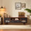 Retro color-matching design TV cabinet