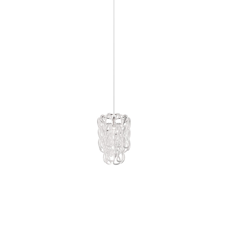 Minigiogali Suspension 25 Crystal Transparent Matt Bronze 1 G9 Ul, Glossy Chrome, White