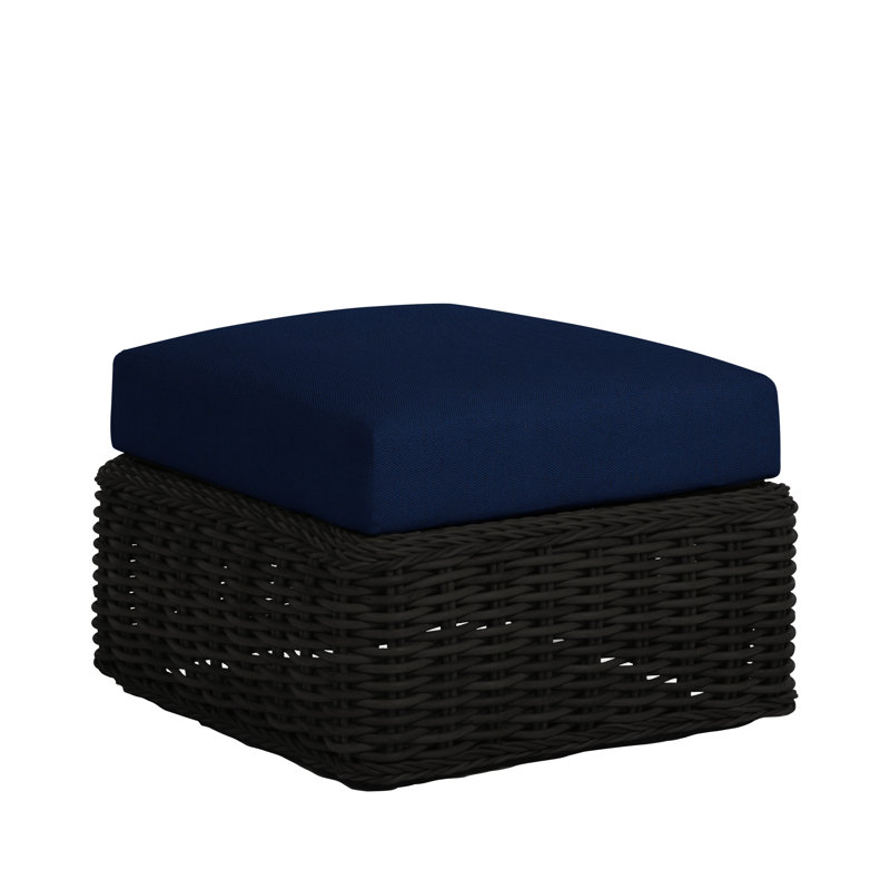 Repose-pieds Soho, Pas de soudure, Noir, Velours indigo