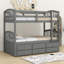 Bunk Bed With Ladder,Trundle And Drawers-1568596757
