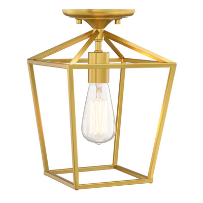 1-Light 12-in Semi Flush Mount Light