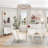 London Place 3-Drawer Nightstand with Marble Top - Creamy Pearl