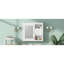 Armoire de toilette murale 32 po - 3 tablettes blanches avec rangement pour toilette 32 po