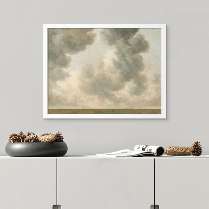 «Sunlight Countryside Field Sky» sur papier, Blanc, H 11 po x l 14 po