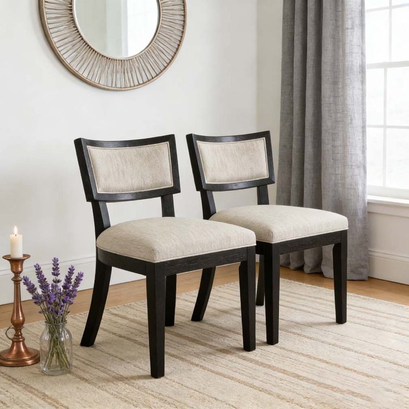 Chaise de salle à manger, Beige + brun