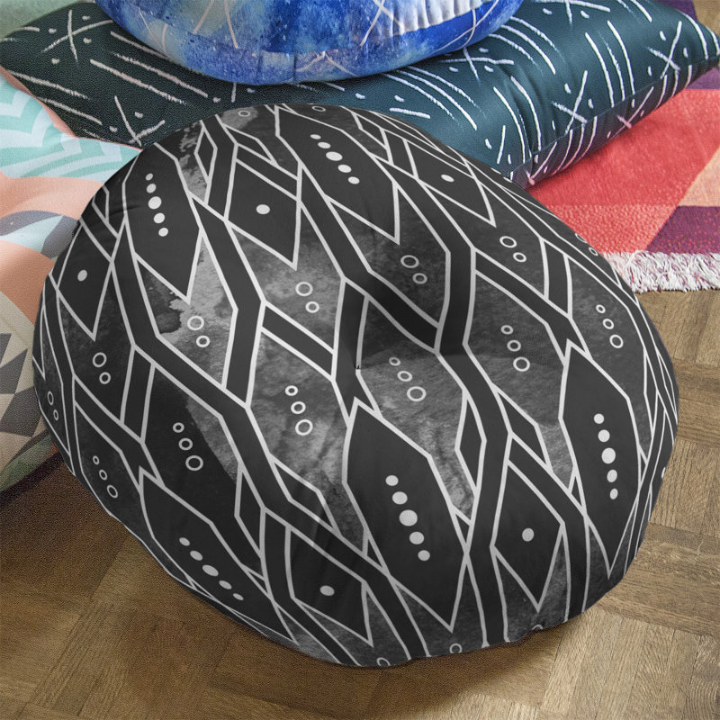 Coussin de sol, 26 po x 26 po, Noir