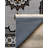 Albasa Collection Digital Print Cotton-Polyester Gray Moroccan Rug-1793313149