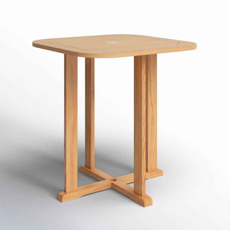 Essential Outdoor Square Teak Bar Table