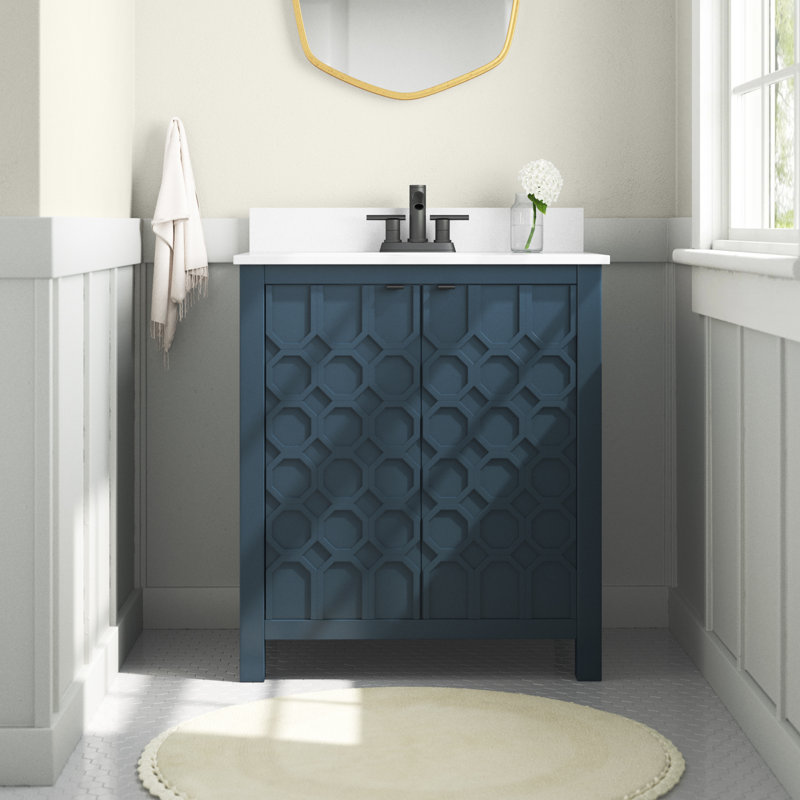 Ensemble de meuble-lavabo simple 30 po Barkley, Bleu Franklin