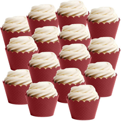 Emballages standard de petits gâteaux rouges,