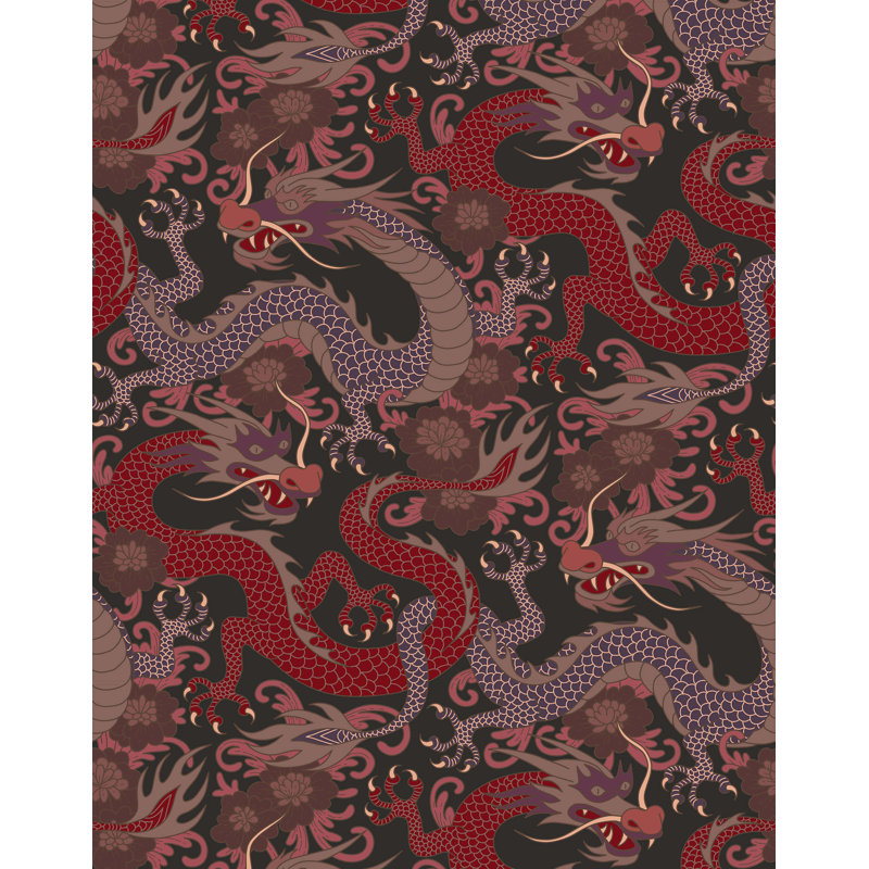 Saiz 7m x 75cm Matte Wallpaper Roll, Red