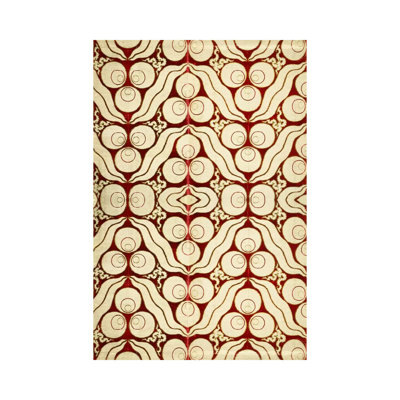 Velvet With A Chintamani Pattern Silk Metal Lamella Fabric - Wrapped Canvas Print
