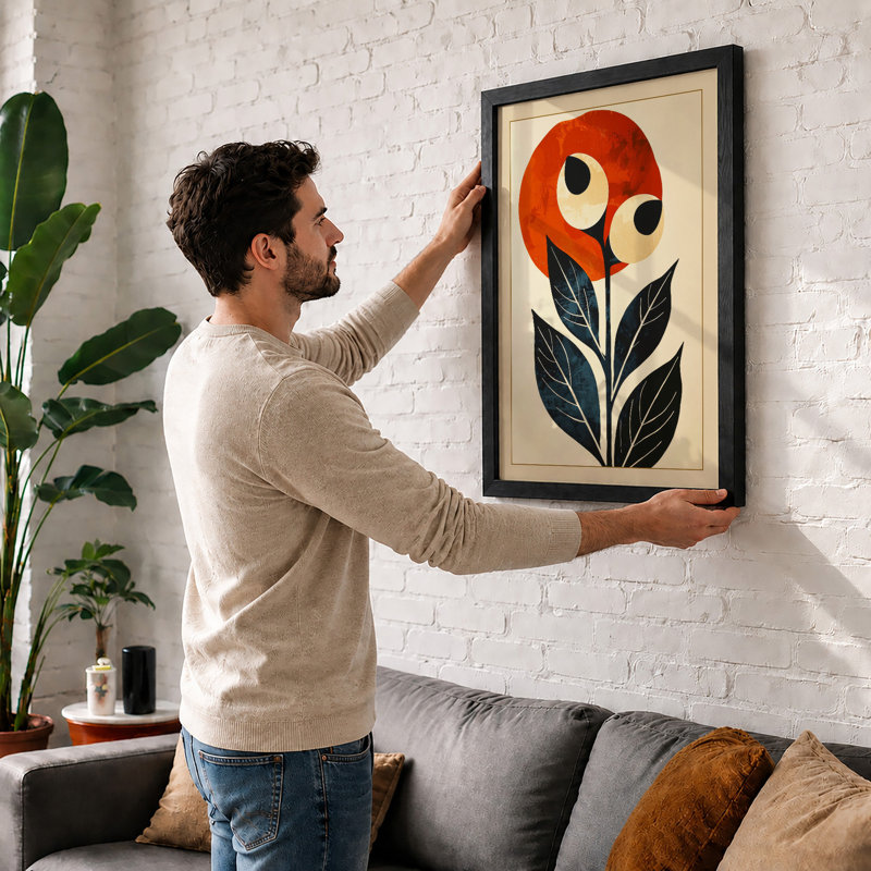 Whimsy Bloom Botanical - Framed Print, A4 - 29.7 x 21.0 cm, Unframed