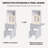 Small Space Vanity Table Set with 3 Adjustable Lighted Mirror & Storage Chair