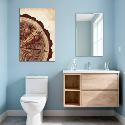 Plants & Flowers Tree Ring Pattern On Canvas Print