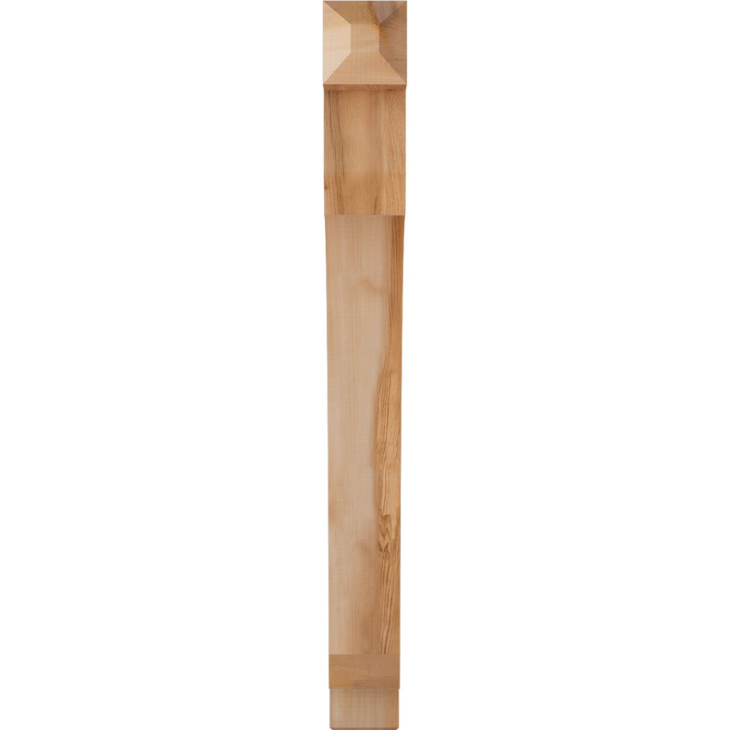 H Support en bois / corbeau, Western Red Cedar (Smooth), H 40 po x l 3,5 po x P 28 po