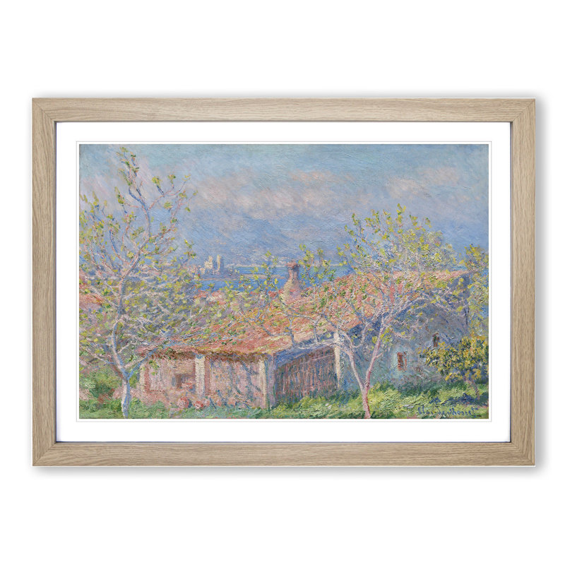 Gardeners House at Antibes by Claude Monet - Framed Print, 27cm H x 36cm W x 2cm D, Oak Framed