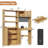63" Tall Computer Desk With Hutch, Fluted Wood Computer Desk, Featuring Charging Station, Drawer And Storage Cabinet, For Home Office Work And Study,Oak-823141249