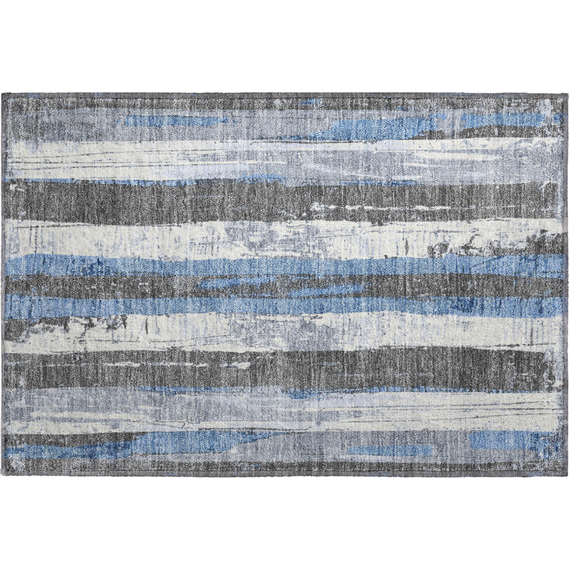 Premium Machine Washable Crestover AMF1872 Stripes Rug, Rectangle 1'8" x 2'6"