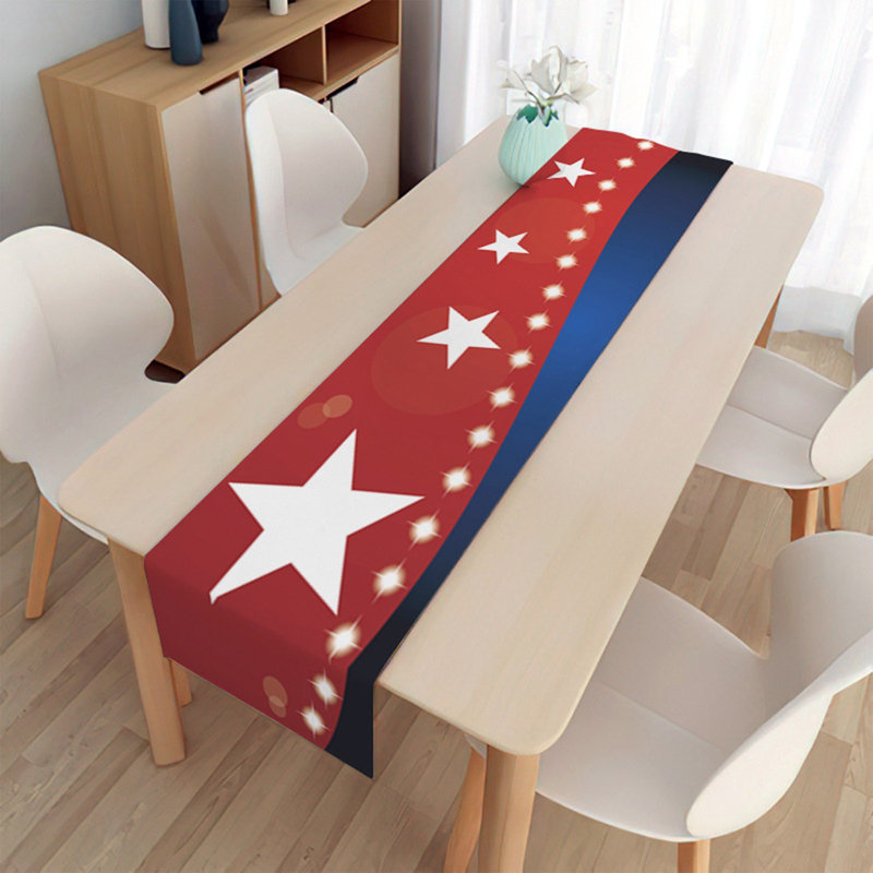 Chemin de table de la fête de l'Independence du 4 juillet pour la table de salle à manger, Multicolor