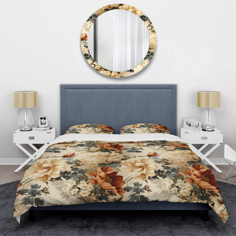 Rustic Brocade Elegance Victorian Pattern VI - Ensemble de housse de couette à motif floral