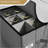 12-Glass Wine Glasses Storage Case Stemware in Grey 2-Pack