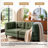 Upholstered Green Tufted Corduroy Modular Sofa with Pillow Back-627157613