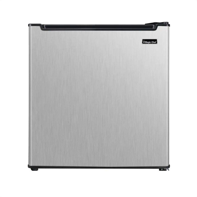 Magic Chef 1.7 Cubic Feet Refrigerator, Stainless Steel