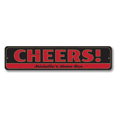 Cheers Aluminum Sign