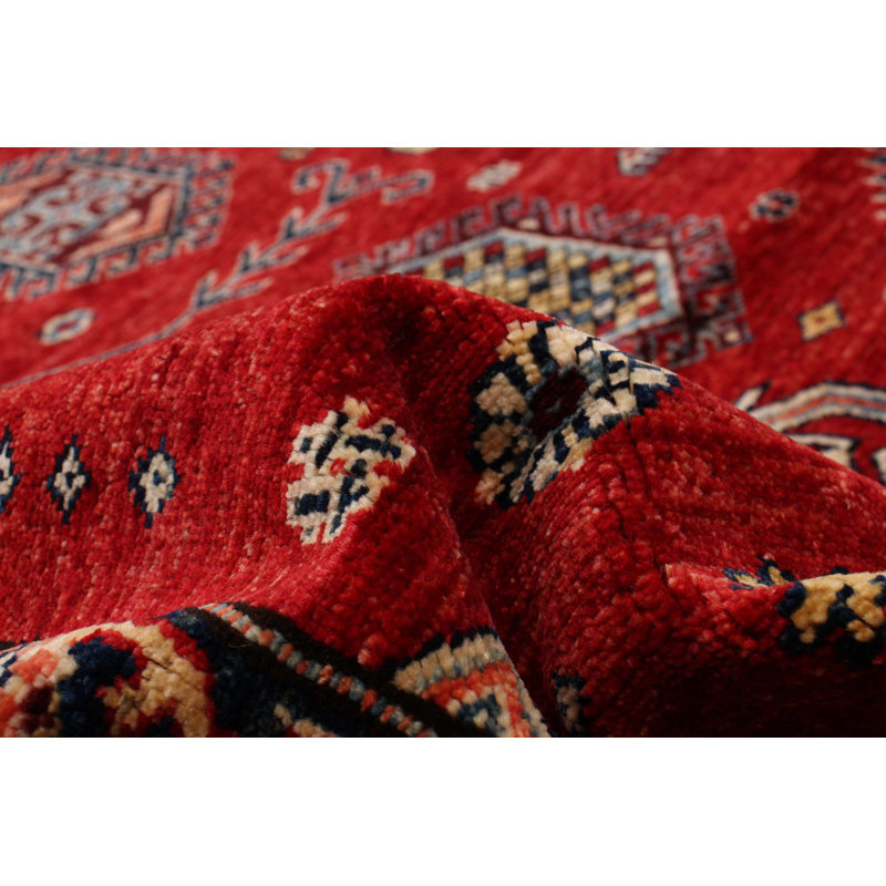 Tapis rouge nouvel âge en laine 9 pi 1 po x 11 pi 11 po Yuva