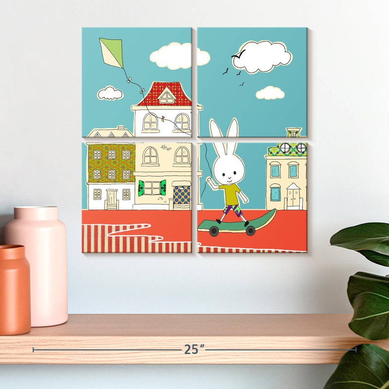 Ashelle Rabbit Skateboard, H 18 po x l 18 po