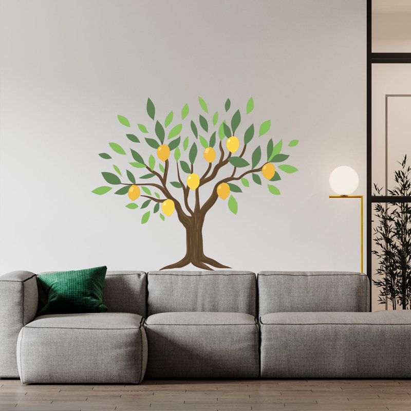 Adhésif décoratif citronnier, H 21 po x l 28 po
