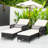 Giatrelis Outdoor Wicker Chaise Lounge , Cushion Included