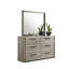 Commode double 6 tiroirs avec miroir Khadidra