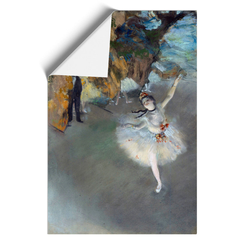 The Star Ballet Ballerina Dancer by Edgar Degas - Unframed Painting, 59cm H x 42cm W x 0.1cm D