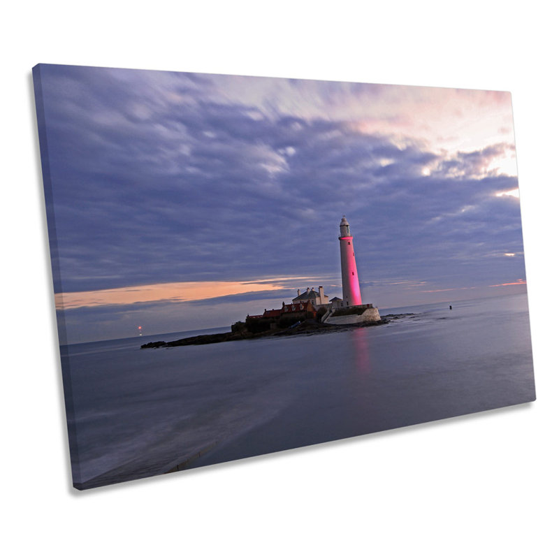 Lighthouse St Marys - Wrapped Canvas Print, 81.3cm H x 121.9cm W x 4cm D