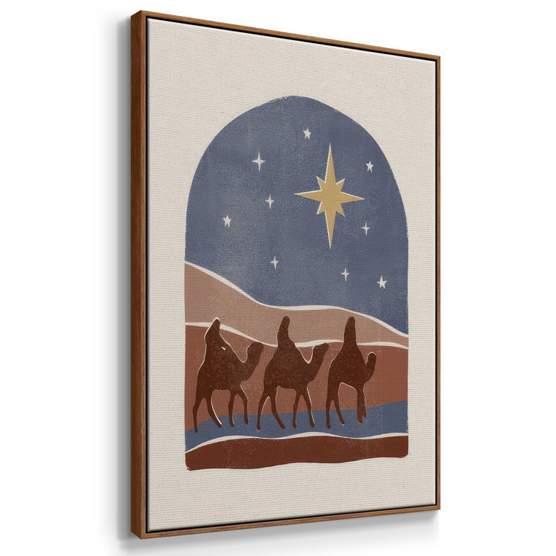 Boho Nativité II, H 37 po x l 25 po x P 1,5 po, Noyer