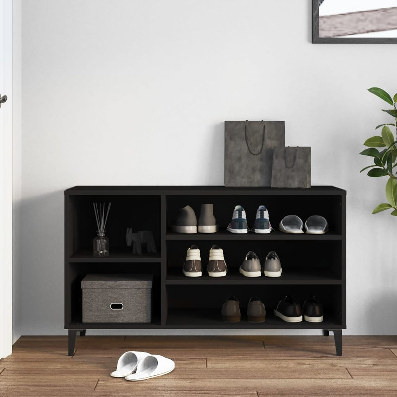 Shoe Cabinet 102x36x60 cm Engineered Wood, Black