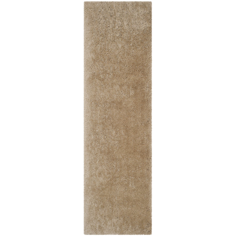 Etelvina Shag Hand Tufted Performance Solid Color Rug