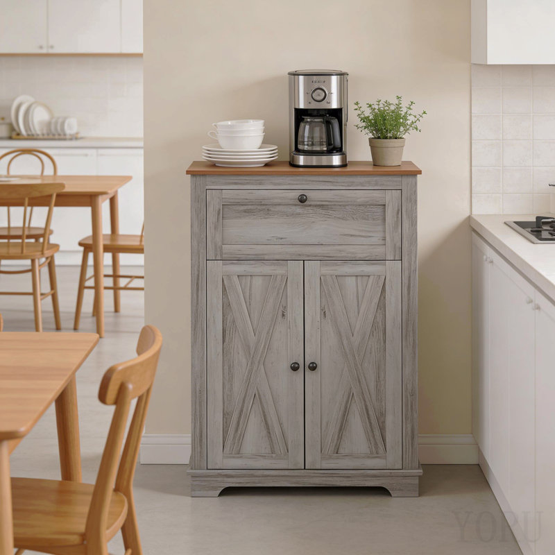 Armoire de rangement, buffet, panneaux de particules et buffets Farmhouse Gray