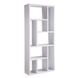 Bookcase In Pure White - Add Style To Your Living Room Display Shelf Organize And Beautify Area