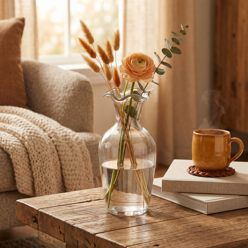 Vase en verre Cole and Gray, Hauteur totale - 8 po
