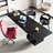 102.36"Modern Minimalist Black Rectangular Pine Desk-131359201