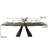 63"–94.5" Modern Extendable Dining Table with Black Sintered Stone Top and Carbon Steel Pedestal Base