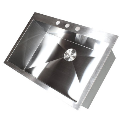 33'' L Single Bowl Stainless Steel Kitchen Sink