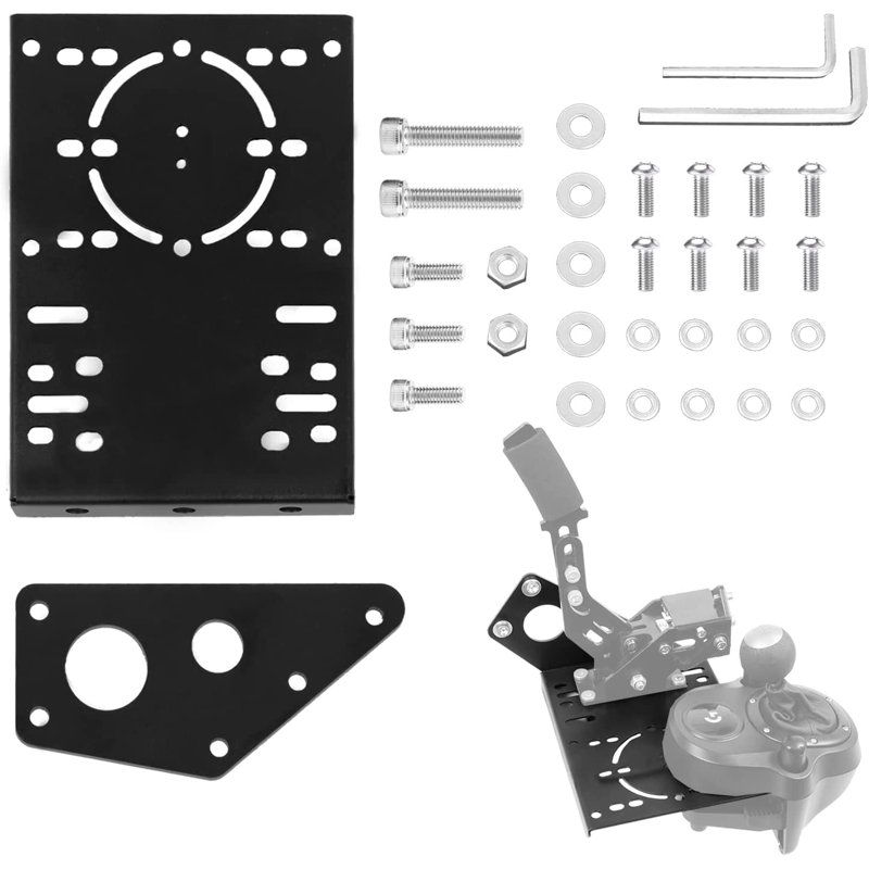 Shifter/Handbrake Mount Bracket for Our Wheel Stand | With Mounting Bolts | Supports Gear Lever & Handbrake Devices Simultaneously