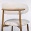 Ensemble de 2 tabourets de bar à hauteur de comptoir, tabourets de bar rembourrés avec pieds en métal pour îlot de cuisine, beige