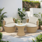 Wicker 2 - Person Patio Conversation Sets with Cushions