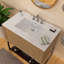 Meuble-lavabo à poser 37 po avec cuve rectangulaire intégrée et trop-plein Whitehaus-115811742